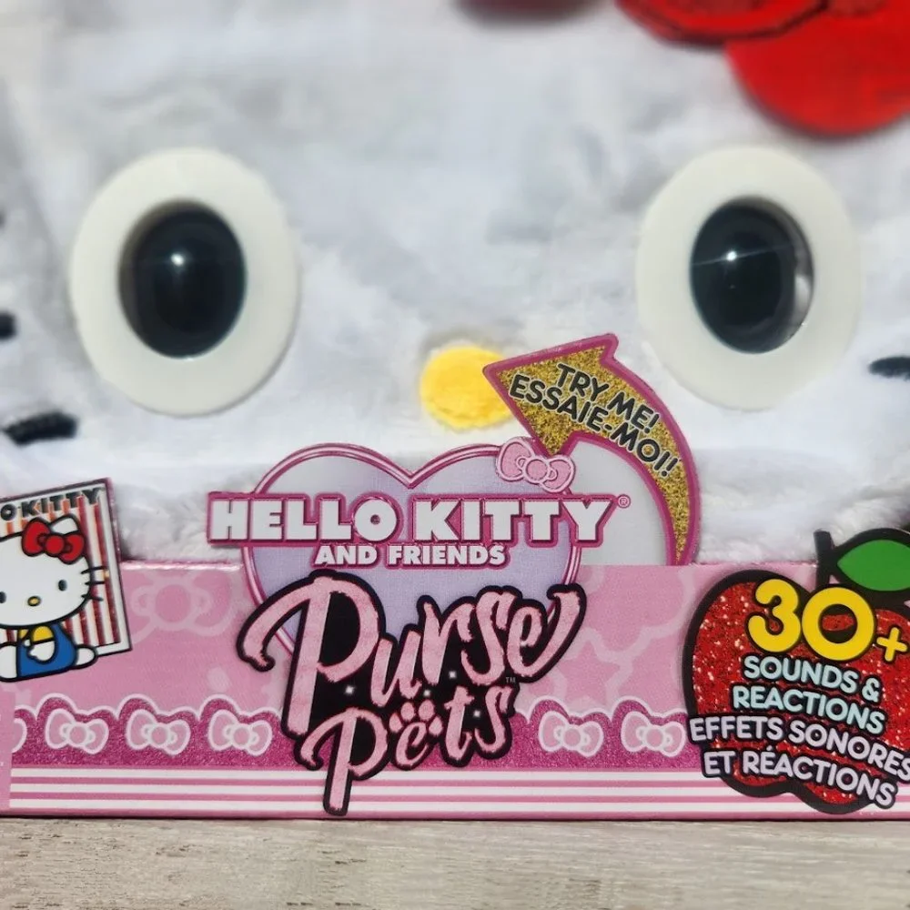 NEW Hello Kitty Purse Pets 30 Sounds Blinking Eyes Interactive Crossbody bag